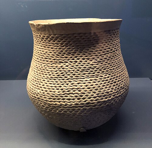 Corrugated pottery jar from New Mexico